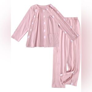 Bedridden Patient Clothing,Disability Set with Full Opening on Both Sides